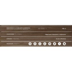 SPL 6MM DAKOTA MARRON SAT 80X320 (2.56) P/PEDIDO