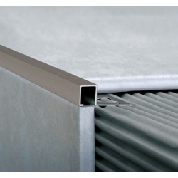 ATRIM GUARDACANTO ALUMINIO QUADRA (10*10MM*2.5M) CONCRETO STONE