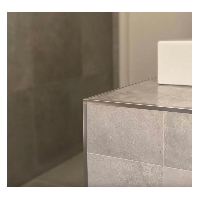 ATRIM GUARDACANTOS ALUMINIO QUADRA (10*10MM*2.5) CROMO MATE