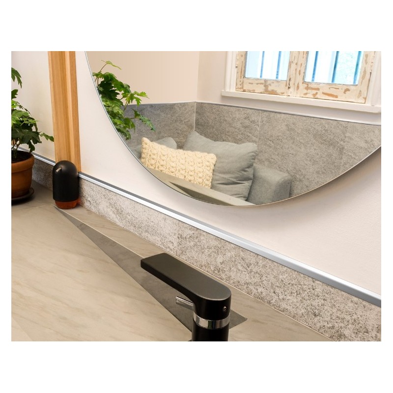 ATRIM GUARDACANTO ALUMINIO QUADRA (10*10MM*2,5M) CROMO BRILLANTE