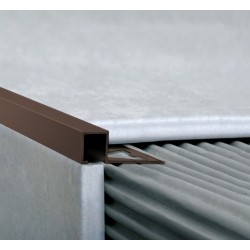 ATRIM GUARDACANTOS ALUMINIO QUADRA (10*10MM*2,5M) CAFE