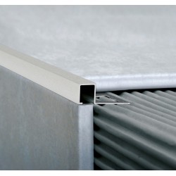 ATRIM GUARDACANTOS ALUMINIO QUADRA (10*10MM*2,5M) TIZA STONE