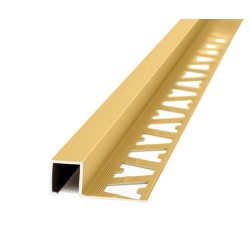 ATRIM GUARDACANTOS ALUMINIO QUADRA (10*10MM*2,5M) ORO MATE