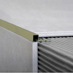 ATRIM GUARDACANTOS ALUMINIO QUADRA (10*10MM*2,5M) ORO MATE
