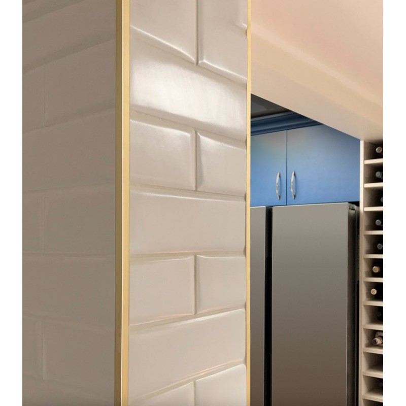 ATRIM GUARDACANTOS ALUMINIO QUADRA (10*10MM*2,5M) ORO MATE