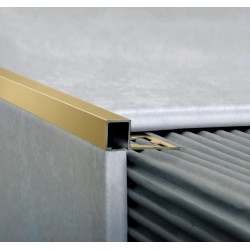 ATRIM GUARDACANTOS ALUMINIO QUADRA (10X10MM*2,5M) ORO BRILLANTE