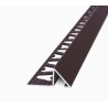 ATRIM GUARDACANTOS ALUMINIO PRISMA (10*10MM*2,5M) CAFE