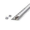 ATRIM GUARDACANTOS ALUMINIO LED QUADRA SIMPLE (10*13MM*2.5M)CROMO MATE