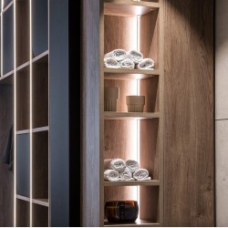 ATRIM GUARDACANTOS ALUMINIO LED QUADRA SIMPLE (10*13MM*2.5M)CROMO MATE