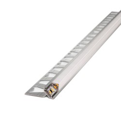 ATRIM GUARDACANTOS ALUMINIO LED QUADRA DUO (10*10MM*2,5M) CROMO MATE