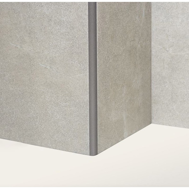 ATRIM GUARDACANTOS ALUMINIO BULLNOSE (12*12MM*2,5M) NIQUEL STONE