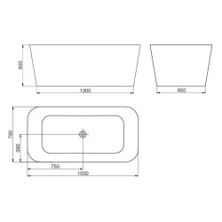 FERRUM BAÑERA EXENTA KHIOS (150*78CM)