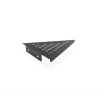 ATRIM ESTANTE ESQUINERO TRIANGULAR NEGRO MATE CUADRADO PARA APLICAR