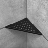 ATRIM ESTANTE ESQUINERO TRIANGULAR NEGRO MATE CUADRADO PARA APLICAR