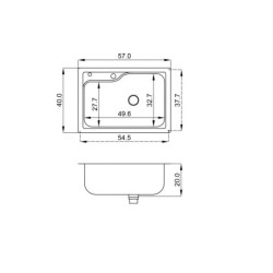 MI PILETA SIMPLE S/MSDA 1AG AC304 54X36X18- 801E