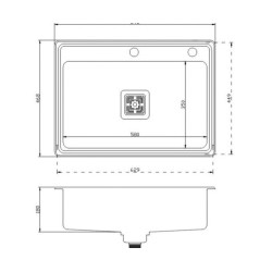 MI PILETA SIMPLE S/MS-ENC 1AG AC304 58X35X18- 783E