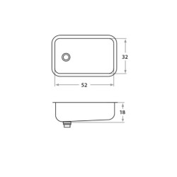 MI PILETA SIMPLE B/MSDA S/AG AC304 52X32X18- 303