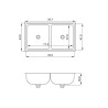 MI PILETA DOBLE S/M-ENC S/AG AC304 76X41X17- 786E
