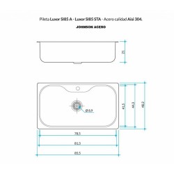 JOHNSON PILETA SI85A LUXOR SIMPLE P30LUXORSI85A