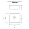 JOHNSON PILETA Q55A QUADRA MINI SIMPLE CON ORIFICIO P30Q55ADD