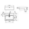 FERRUM BACHA DONGIO SEMI ENCASTRE RECTANGULAR