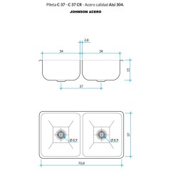 JOHNSON PIL C37 DBLE C/ANTIR AC.304 P30C37CRS