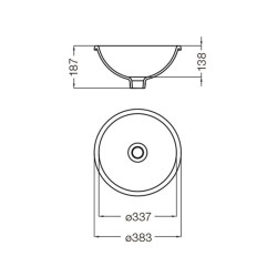 FERRUM BACHA ARMONICA SEMI CIRCULAR (Ø33CM) SOBRE MESADA
