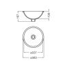FERRUM BACHA ARMONICA SEMI CIRCULAR (Ø33CM) SOBRE MESADA