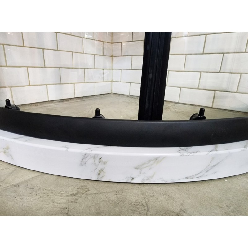 GORENA ZOCALO BANQUISE SEMICURVO 90*90*5CM BLANCO