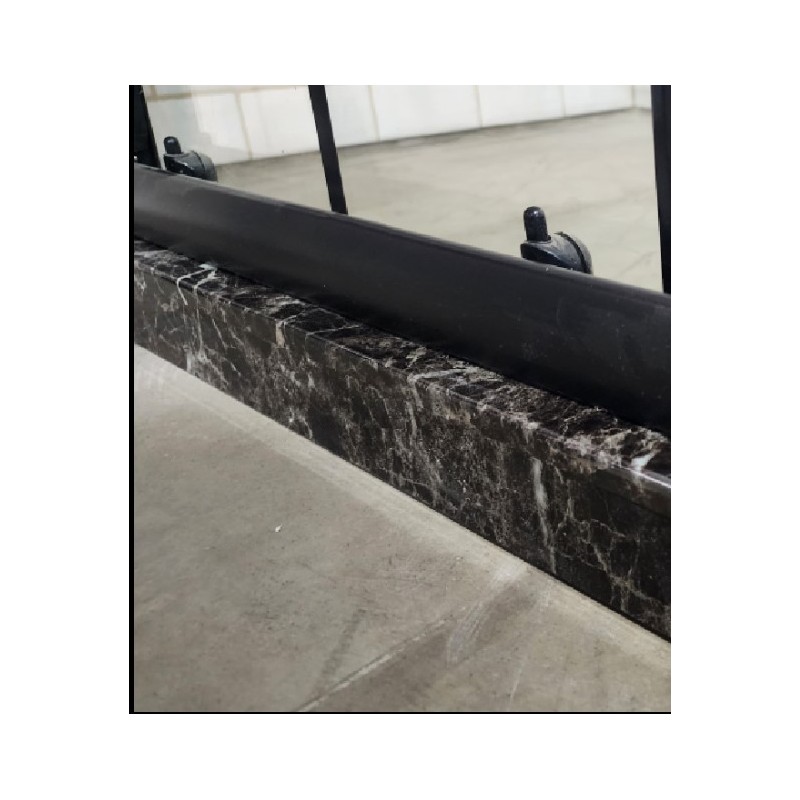 GORENA ZOCALO BANQUISE RECTO 90*90*5CM NEGRO