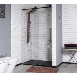 GORENA MAMPARA SIDNEY 150*200CM NEGRO TRASLUCIDO