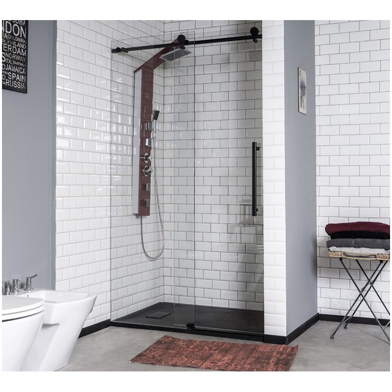 GORENA MAMPARA SIDNEY 150*200CM NEGRO TRASLUCIDO