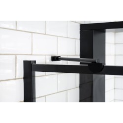 GORENA MAMPARA VENECIA SOBRE BAÑERA 80*140CM NEGRO TRASLUCIDO