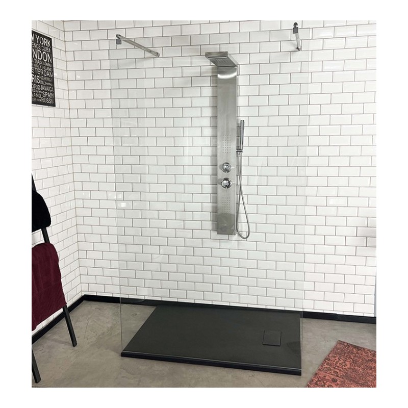 GORENA MAMPARA SEVILLA 1HOJA FIJA 120*200CM CRISTAL TRASLUCIDO