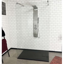 GORENA MAMPARA SEVILLA 1HOJA FIJA 100*200CM CRISTAL TRASLUCIDO