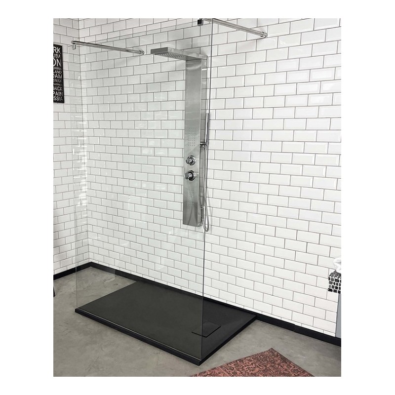 GORENA MAMPARA SEVILLA 1HOJA FIJA 100*200CM CRISTAL TRASLUCIDO