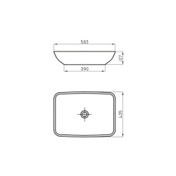 FERRUM BACHA APOYO MILOS RECTANGULAR FINA