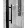 GORENA MAMPARA BELFAST 2HOJAS 1MOVIBLE 120*80*190CM NEGRO TRASNPARENTE