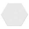 ACUARELA HEXAGONAL PORCELANTO BLANCO MATE 17.5X20
