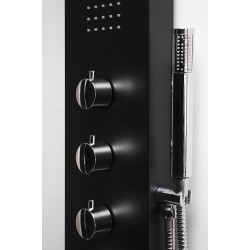 GORENA COLUMNA HIDROMASAJES FIJI 150*20CM ALUMINIO NEGRO