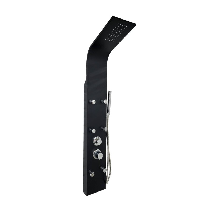 GORENA COLUMNA HIDROMASAJES EIFFEL 135*20CM /440 ACERO INOXIDABLE NEGRO