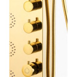 GORENA COLUMNA HIDROMASAJES DUBAI 140*20CM ACERO INOXIDABLE DORADO
