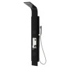 GORENA COLUMNA HIDROMASAJES BALI 150*20CM ALUMINIO NEGRO