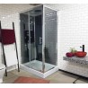 GORENA CABINA DE HIDROMASAJES ELBA 80*120*212CM TRASLUCIDA CROMO NEGRO