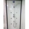 GORENA CABINA DE HIDROMASAJES ELBA 80*120*212CM TRASLUCIDA CROMO NEGRO