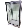 GORENA CABINA DE HIDROMASAJES ELBA 80*120*212CM TRASLUCIDA CROMO NEGRO