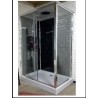 GORENA CABINA DE HIDROMASAJES ELBA 80*120*212CM TRASLUCIDA CROMO NEGRO