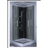 GORENA CABINA DE HIDROMASAJE EBRO 90*90*212CM CRISTAL TRASLUCIDA CROMO NEGRO