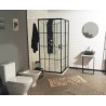 GORENA BOX YORK FON 80*80CM NEGRO TRASLUCIDO