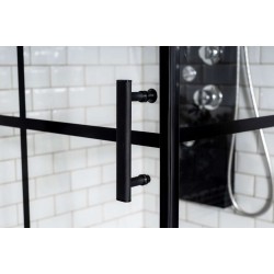GORENA BOX TOKIO 90*90CM NEGRO TRASLUCIDO